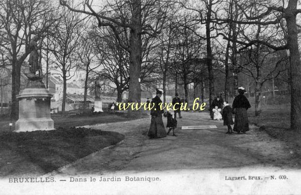 ancienne carte postale de Bruxelles Dans le jardin botanique