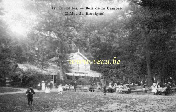 ancienne carte postale de Bruxelles Châlet du rossignol