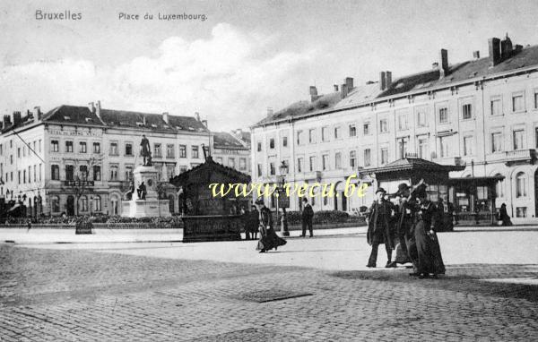 ancienne carte postale de Bruxelles Place du Luxembourg