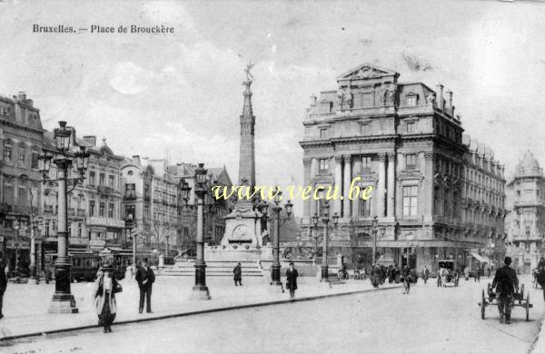 postkaart van Brussel De  Brouckèreplein