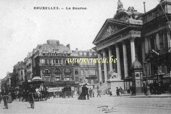 ancienne carte postale de Bruxelles La Bourse