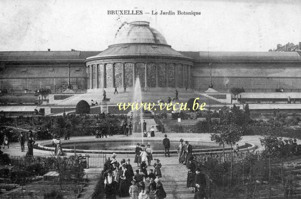 ancienne carte postale de Bruxelles Le jardin botanique