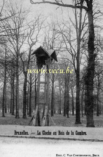 ancienne carte postale de Bruxelles La cloche au bois de la Cambre