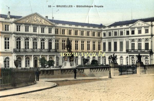 ancienne carte postale de Bruxelles Bibliothèque royale