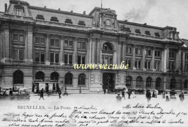 ancienne carte postale de Bruxelles La Poste