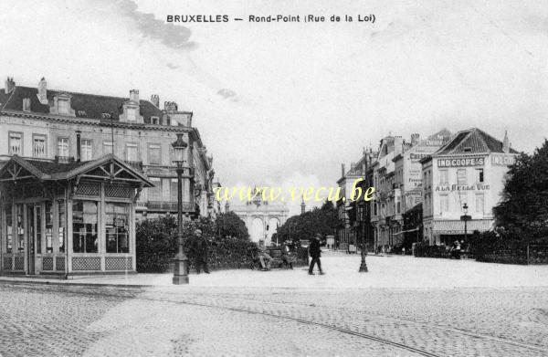 postkaart van Brussel Schuman-rondpunt