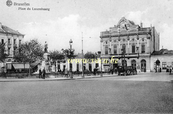 ancienne carte postale de Bruxelles Place du Luxembourg