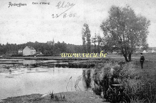 ancienne carte postale de Auderghem Coin d'étang