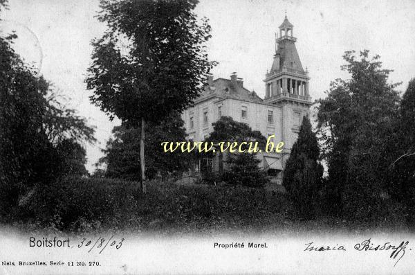 ancienne carte postale de Watermael-Boitsfort Propriété Morel