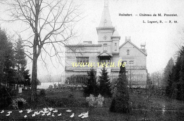 ancienne carte postale de Watermael-Boitsfort Château de M. Poncelet