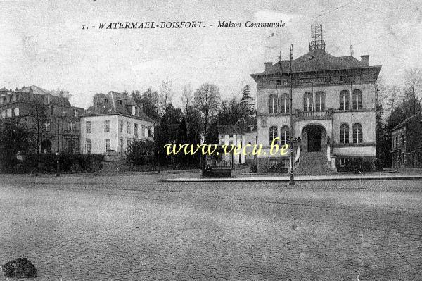 ancienne carte postale de Watermael-Boitsfort Maison communale