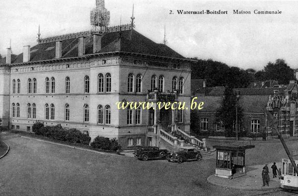 ancienne carte postale de Watermael-Boitsfort Maison communale