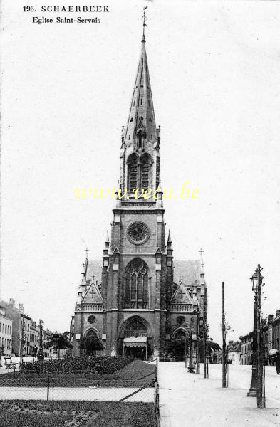 ancienne carte postale de Schaerbeek Eglise Saint-Servais