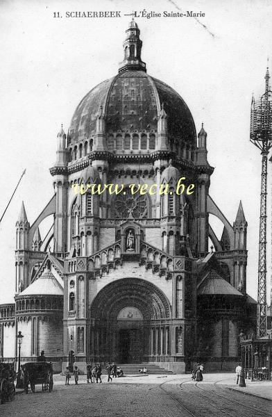ancienne carte postale de Schaerbeek L'église Sainte-Marie