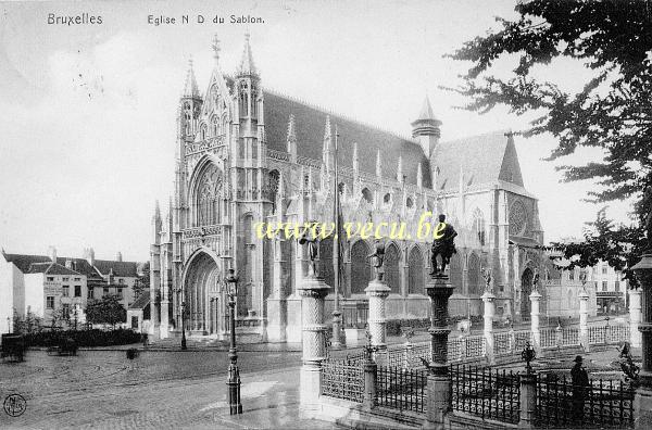 ancienne carte postale de Bruxelles Eglise N D du Sablon