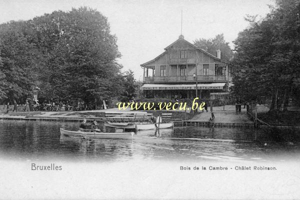 ancienne carte postale de Bruxelles Bois de la Cambre- Chalet Robinson
