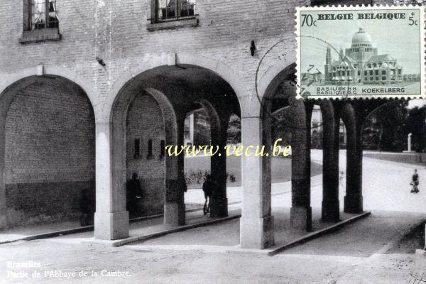 ancienne carte postale de Ixelles Partie de l'Abbaye de la Cambre