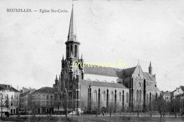 ancienne carte postale de Ixelles Eglise Ste-Croix
