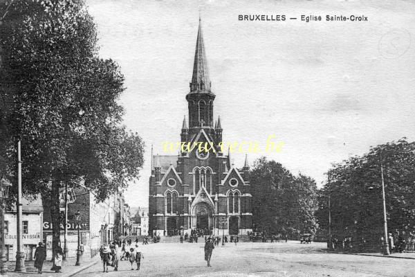 ancienne carte postale de Ixelles Eglise Sainte-Croix