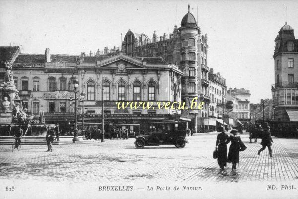 ancienne carte postale de Ixelles La Porte de Namur