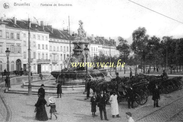 postkaart van Brussel Fontein de Brouckère