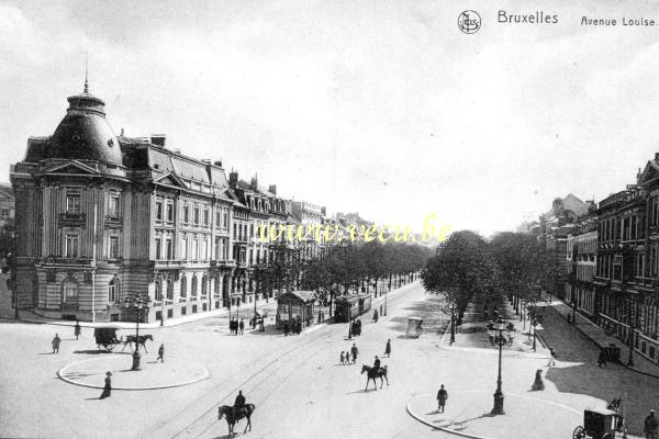 ancienne carte postale de Bruxelles Avenue Louise