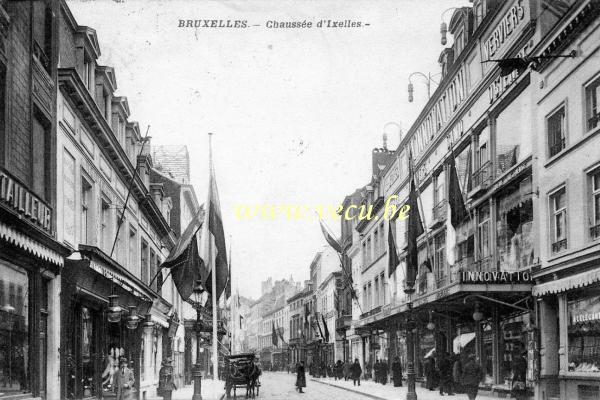 ancienne carte postale de Ixelles Chaussée d'Ixelles (L'Innovation)
