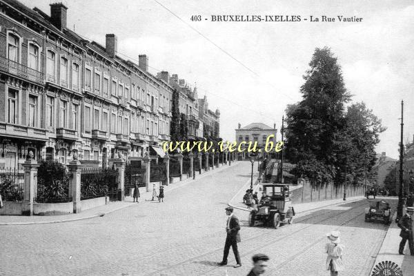 ancienne carte postale de Ixelles La Rue Vautier