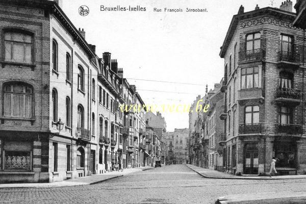 ancienne carte postale de Ixelles Rue François Stroobant