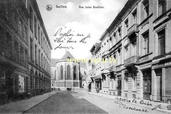 ancienne carte postale de Ixelles Rue Jules Bouillon