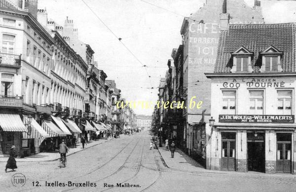 ancienne carte postale de Ixelles Rue Malibran
