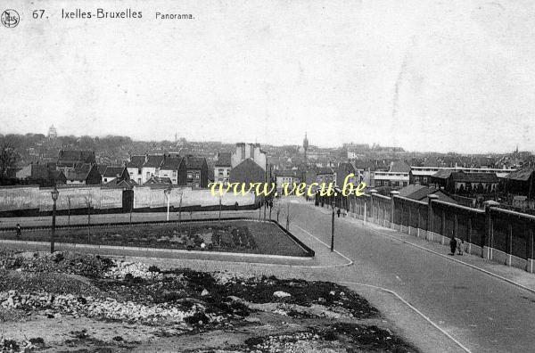 ancienne carte postale de Ixelles Panorama