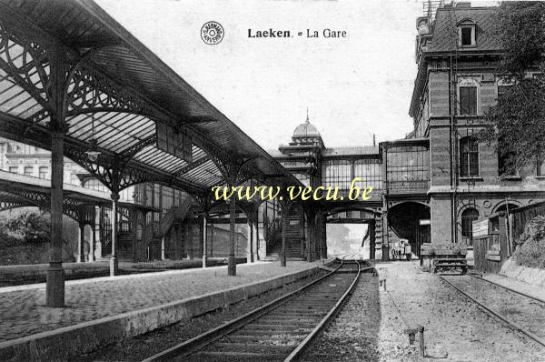 ancienne carte postale de Laeken La Gare