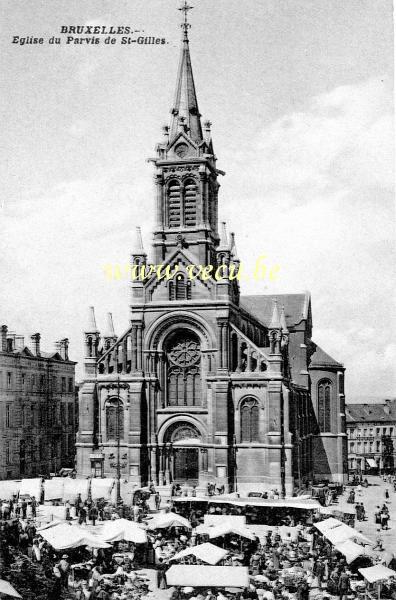 ancienne carte postale de Saint-Gilles Eglise du Parvis de Saint-Gilles