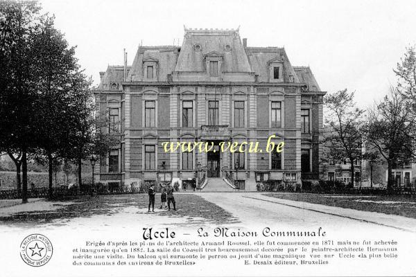 ancienne carte postale de Uccle La Maison Communale