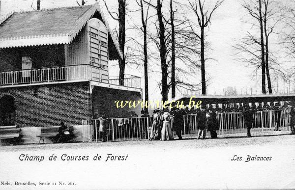 ancienne carte postale de Forest Champ de courses de Forest - Les Balances