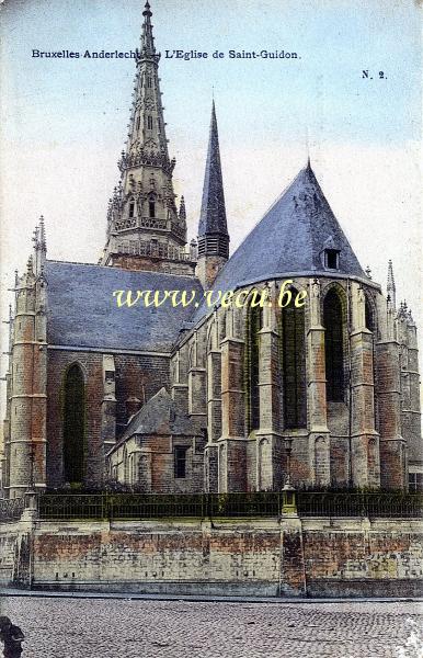 ancienne carte postale de Anderlecht L'Eglise de Saint-Guidon