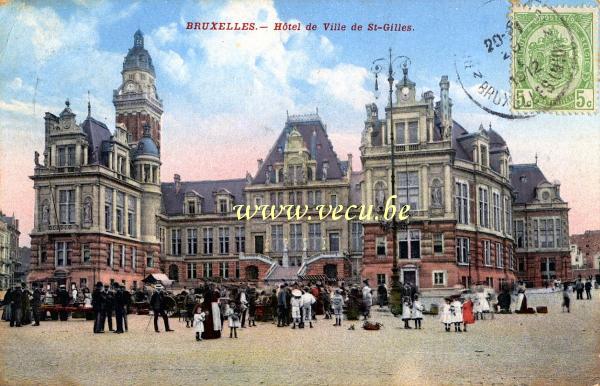 postkaart van Sint-Gillis Hôtel de ville de Saint-Gilles