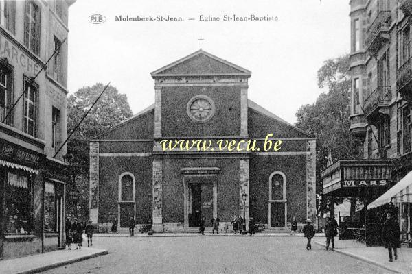 ancienne carte postale de Molenbeek Eglise St Jean-Baptiste