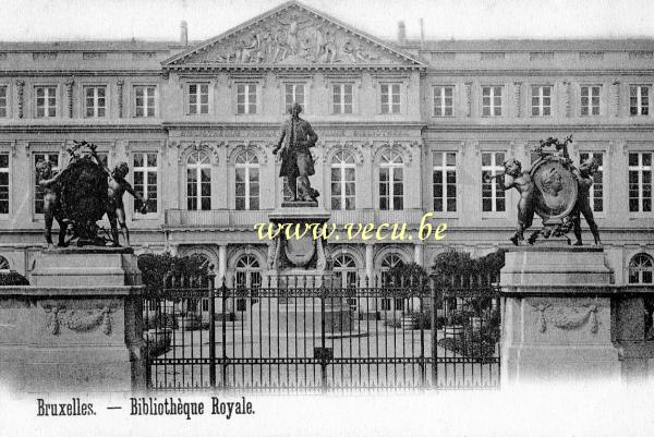 ancienne carte postale de Bruxelles Bibliothèque Royale