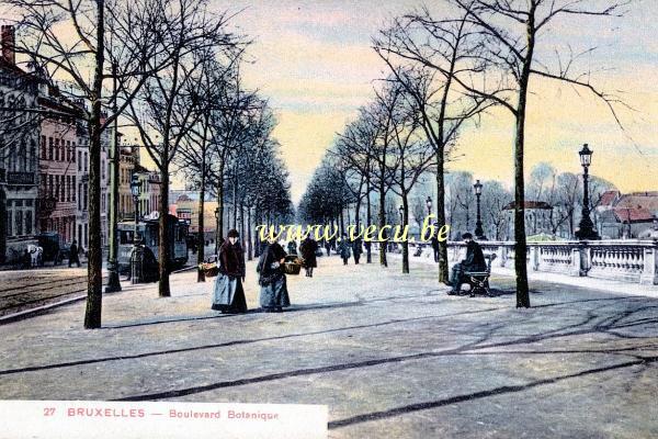 ancienne carte postale de Bruxelles Boulevard Botanique