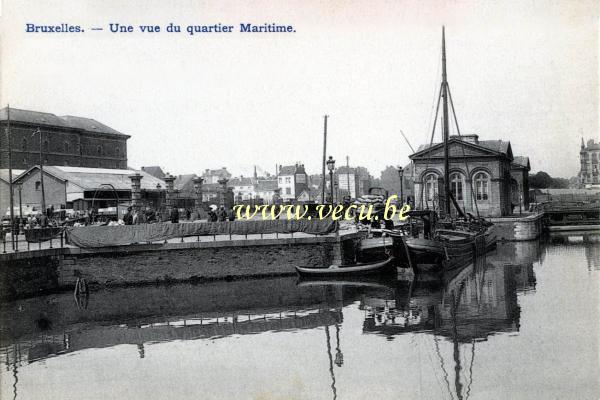 postkaart van Brussel Une vue du quartier Maritime