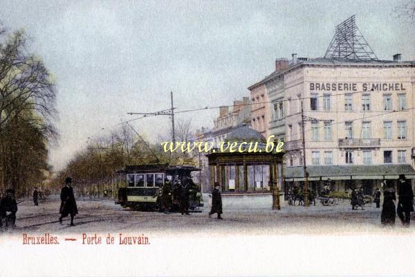 ancienne carte postale de Bruxelles Porte de Louvain