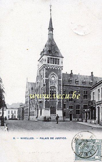 ancienne carte postale de Nivelles Palais de Justice