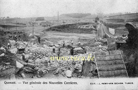 ancienne carte postale de Quenast Vue générale des Nouvelles Carrières