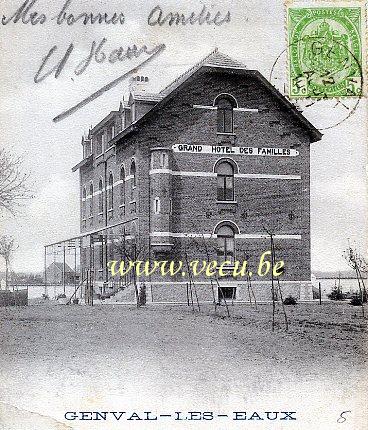 ancienne carte postale de Genval Grand Hôtel des Familles