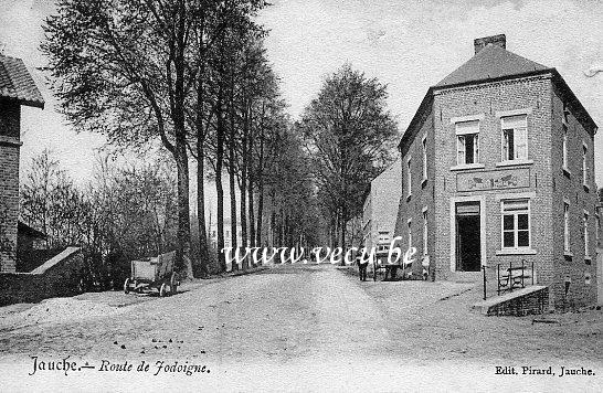 ancienne carte postale de Jauche Route de Jodoigne