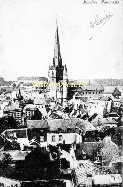ancienne carte postale de Nivelles Panorama
