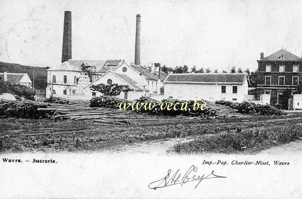 ancienne carte postale de Wavre Sucrerie