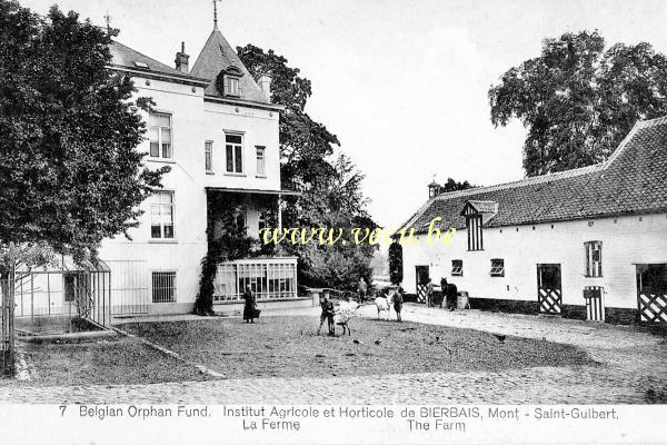 ancienne carte postale de Mont-Saint-Guibert Institut Agricole et Horticole de Bierbais - La Ferme